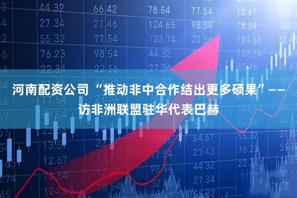 河南配资公司 “推动非中合作结出更多硕果”——访非洲联盟驻华代表巴赫